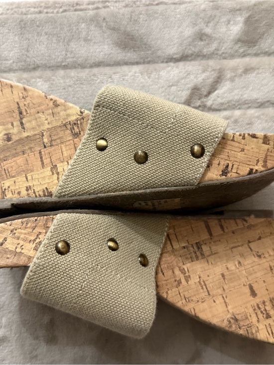 Esprit Neutral Tan Cork Slide Mules